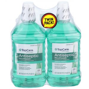Mouthwash Antiseptic, Spring Mint, Twin Pack