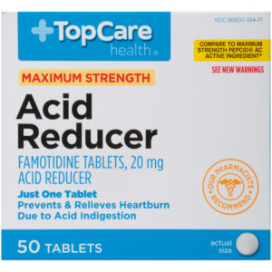 Maximum Strength Acid Reducer Famotidine 20 Mg Tablets