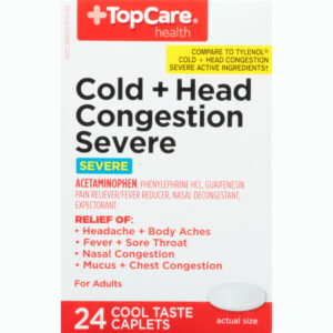 TopCare Health Cold + Head Congestion Severe 24 Caplets