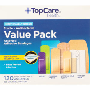 TopCare Health Value Pack Assorted Adhesive Bandages 120 ea