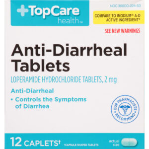 TopCare Health 2 mg Anti-Diarrheal 12 Caplets