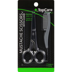 TopCare Beauty Mustache Scissors with Comb 1 ea