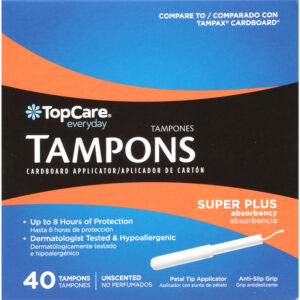 TopCare Everyday Super Plus Absorbency Unscented Tampons 40 ea