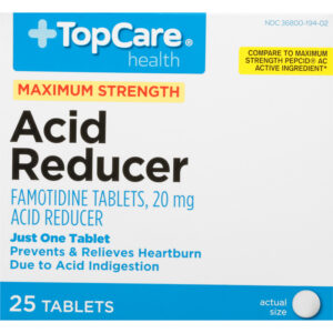 TopCare Health 20 mg Maximum Strength Acid Reducer 25 Tablets