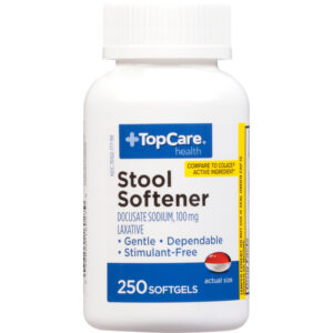 TopCare Health 100 mg Stool Softener 250 Softgels