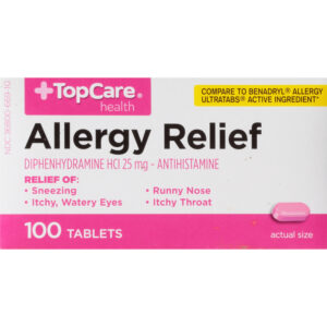 TopCare Health 25 mg Allergy Relief 100 Tablets