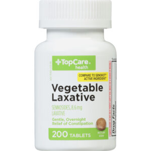 TopCare Health 8.3 mg Vegetable Laxative 200 Tablets