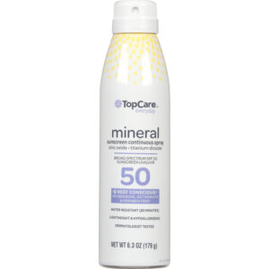 TopCare Everyday Broad Spectrum SPF 50 Mineral Sunscreen Continuous Spray 6.3 oz