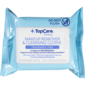 TopCare Beauty Fragrance Free Makeup Remover & Cleansing Cloths 25 ea