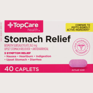 TopCare Health 262 mg Stomach Relief 40 Caplets