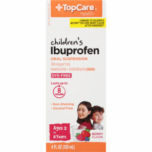 TopCare Health 100 mg Dye-Free Children's Berry Flavor Ibuprofen 4 fl oz