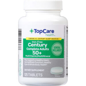 TopCare Health Iron-Free Centrury Complete Adults 50+ Multivitamin/Multimineral 125 Tablets