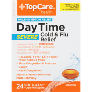 TopCare Health Severe Day Time Cold & Flu Relief 24 Softgels