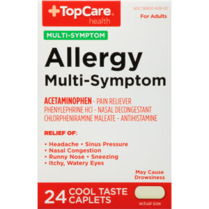 TopCare Health Multi-Symptom Allergy Cool Taste Caplets 24 ea