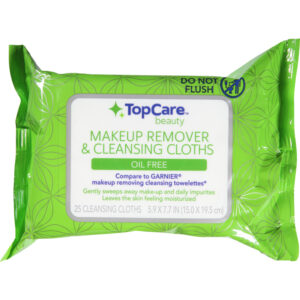 TopCare Beauty Oil Free Makeup Remover & Cleansing Cloths 25 ea