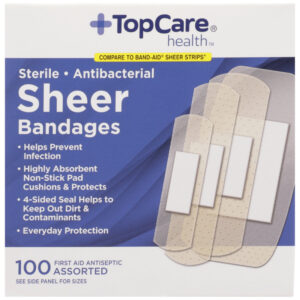 Antibacterial First Aid Antiseptic Assorted Bandages  Sheer