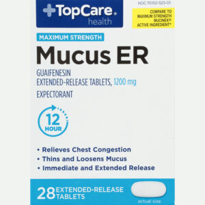 TopCare Health 1200 mg Maximum Strength Mucus ER 28 Tablets
