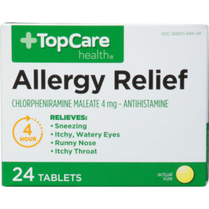 TopCare Health 4 mg Allergy Relief 24 Tablets
