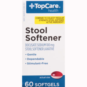 TopCare Health 100 mg Stool Softener 60 Softgels