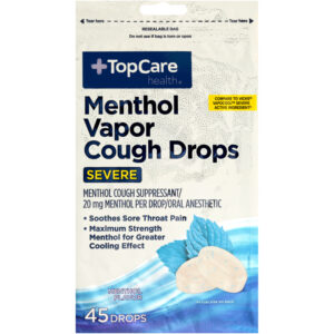 TopCare Health Severe Menthol Vapor Cough Drops 45 Drops