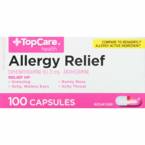 TopCare Health 25 mg Allergy Relief 100 Capsules
