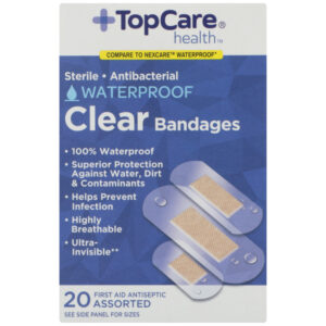 Antibacterial Waterproof First Aid Antiseptic Assorted Bandages  Clear