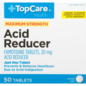 TopCare Health 20 mg Maximum Strength Acid Reducer 50 Tablets
