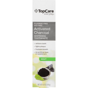 TopCare Everyday Activated Charcoal Whitening Mint Toothpaste 4.8 oz