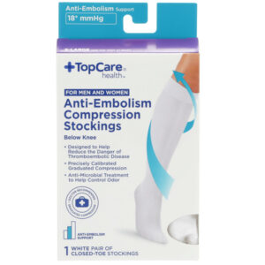 Socks Cmprsn Unsx Anti-Em 18Mmhg Wht Xl