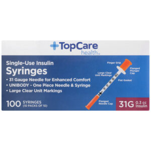 0.3 Cc  31 Gauge Single-Use Insulin Syringes