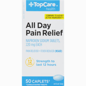 TopCare Health 220 mg All Day Pain Relief 50 Caplets