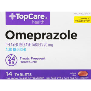 TopCare Health 20 mg Omeprazole 14 Tablets