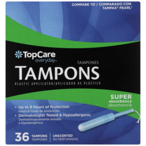 Super Absorbency Tampons Plastic Applicator  Unscented