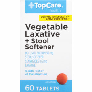 TopCare Health Vegetable Laxative + Stool Softener 60 Tablets