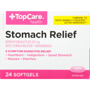 TopCare Health 262 mg Stomach Relief 24 Softgels