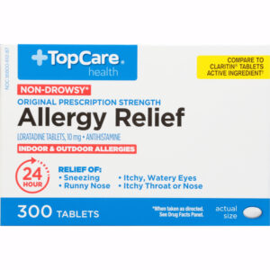 TopCare Health 10 mg Non-Drowsy Original Prescription Strength Allergy Relief Tablets 300 ea