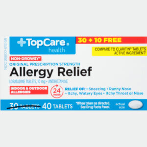 TopCare Health 10 mg Non-Drowsy Original Prescription Strength Allergy Relief 40 Tablets