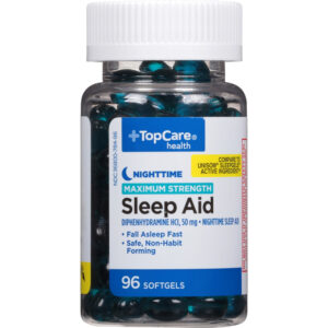 TopCare Health 50 mg Nighttime Maximum Strength Sleep Aid 96 Softgels