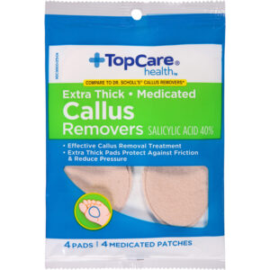 TopCare Health Extra Thick Medicated Callus Removers 4 ea