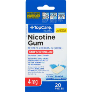 Nicotine Polacrilex Gum 4 Mg Stop Smoking Aid  Ice Mint Flavor