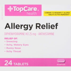 TopCare Health 25 mg Allergy Relief 24 Tablets
