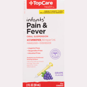 TopCare Health for Children Infants' Oral Suspension 160 mg Grape Flavor Pain & Fever 2 fl oz