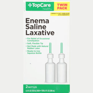 TopCare Health Enema Saline Laxative Twin Pack 2 - 4.5 fl oz Bottles