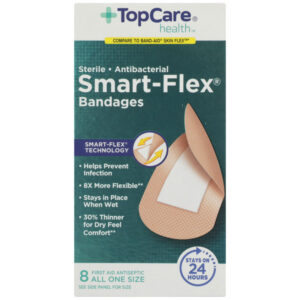 Smart-Flex  Antibacterial First Aid Antiseptic All One Size Bandages