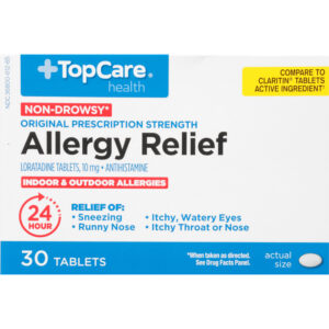 TopCare Health Non-Drowsy 10 mg Original Prescription Strength Allergy Relief 30 Tablets