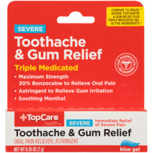 Toothache & Gum Relief Severe Oral Pain Reliever; Astringent Blue Gel