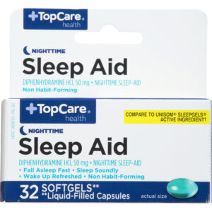 TopCare Health 50 mg Nighttime Sleep Aid 32 Softgels