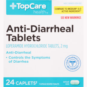 TopCare Health Tablets 2 mg Anti-Diarrheal 24 Caplets