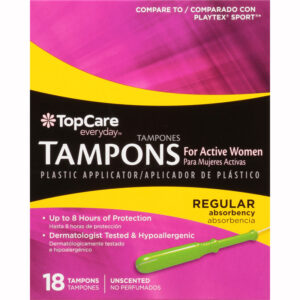 TopCare Everyday Regular Absorbency Unscented Tampons 18 ea