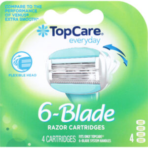 TopCare Everyday 6-Blade Razor Cartridges 4 ea
